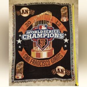 San Francisco SF Giants 2012 WORLD SERIES CHAMPIONS Baseball Throw Blanket